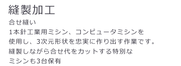 縫製加工